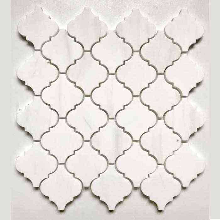 Calacatta Arabesque Marble Mosaic Tiles