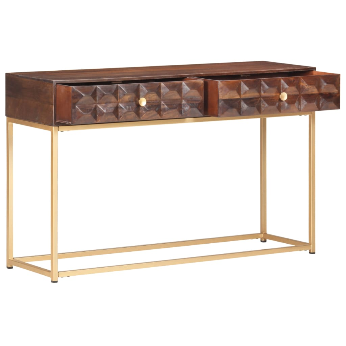 vidaXL Console Table 122x36x75 cm Solid Mango Wood