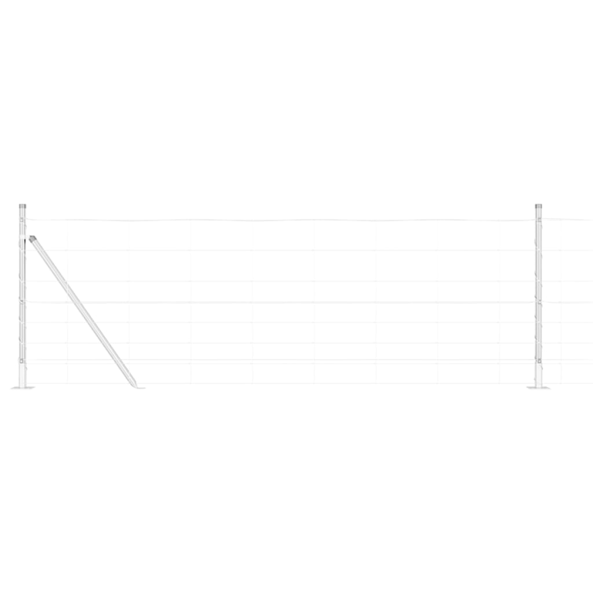 vidaXL Field Fence 0.8x25 m Galvanised Steel