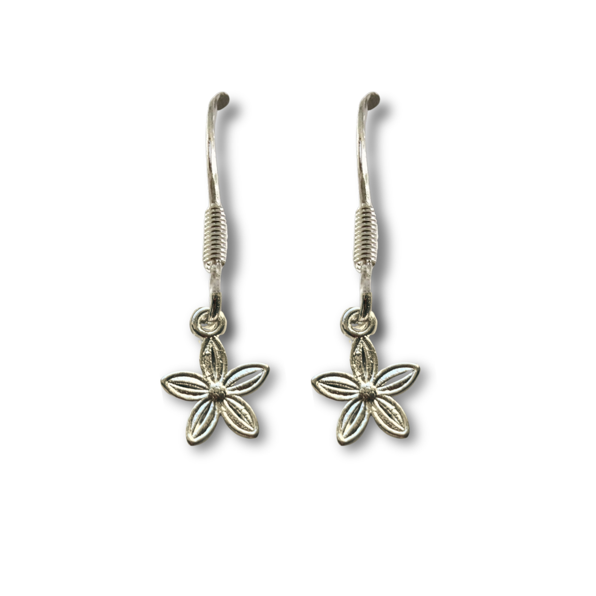 Happy Birthday Pink Flowers Gift Card & Dahlia Flower Drop Earrings