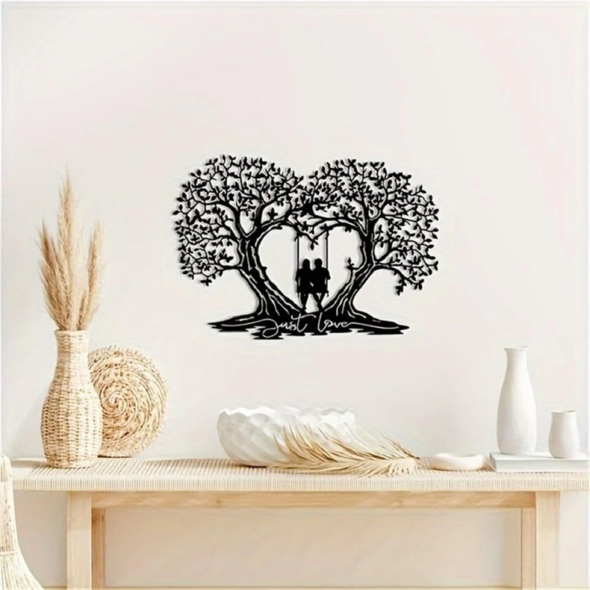 Love Tree Metal Wall Art Decor Wall Hanging for Home Living room Bedroom