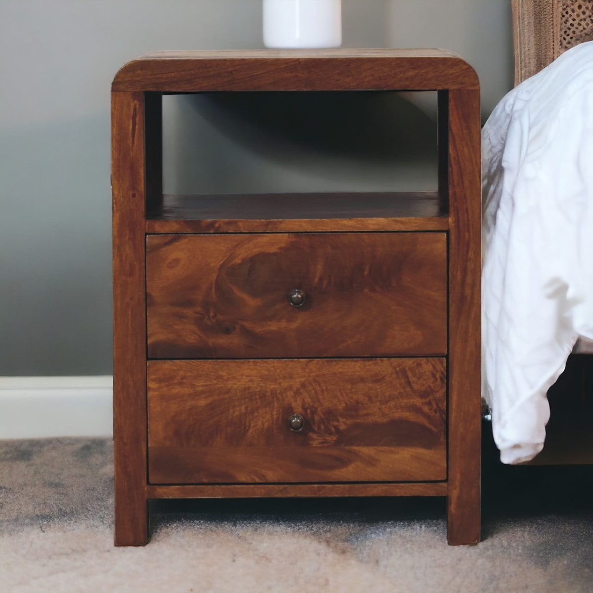 Artisan Furniture Solid Wood Aspen Bedside