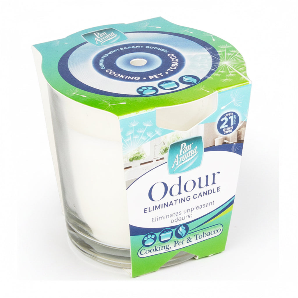 Odour eliminating candle