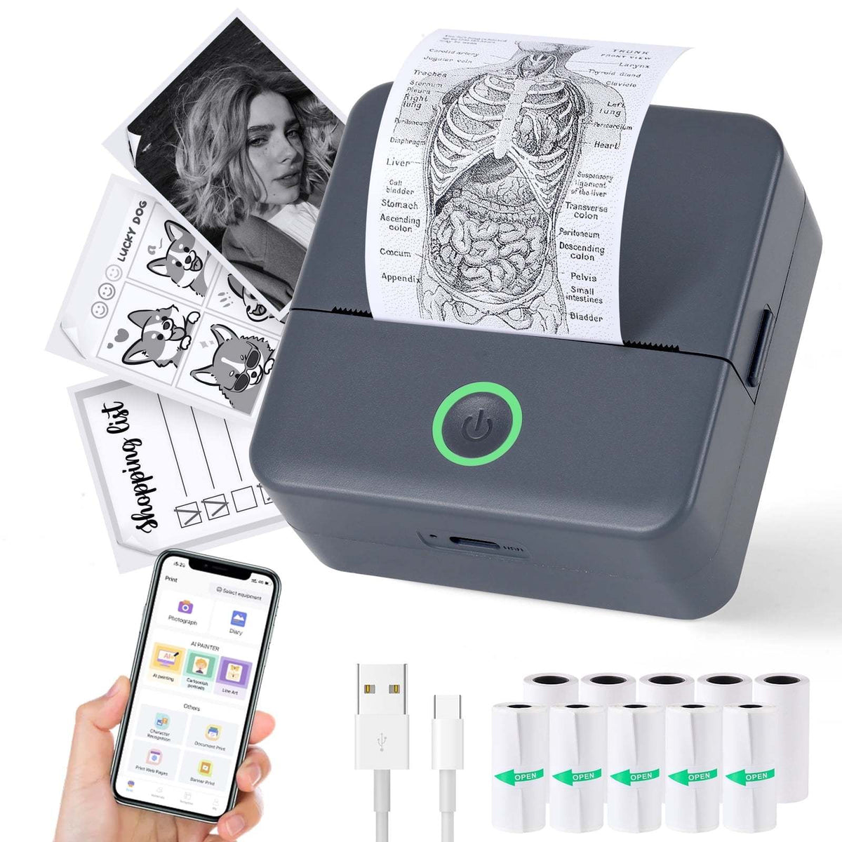 Portable Thermal Printer For Wrong Questions