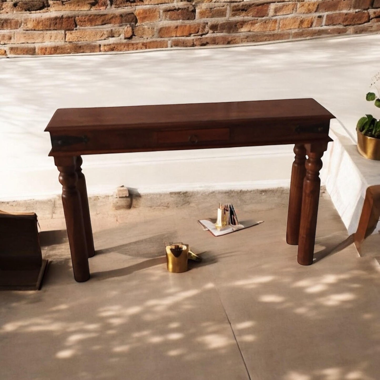 120CM WOODEN CONSOLE  TABLE