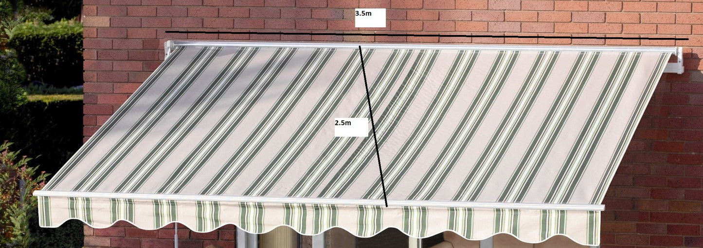 Greenhurst Easy Fit Ascot Patio Awning | 2.5m, 3m & 3.5m