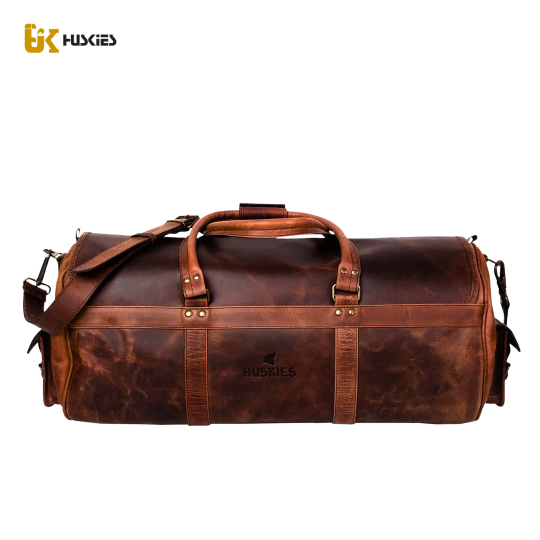 Dukes Buffalo Leather Travel Duffle Bag