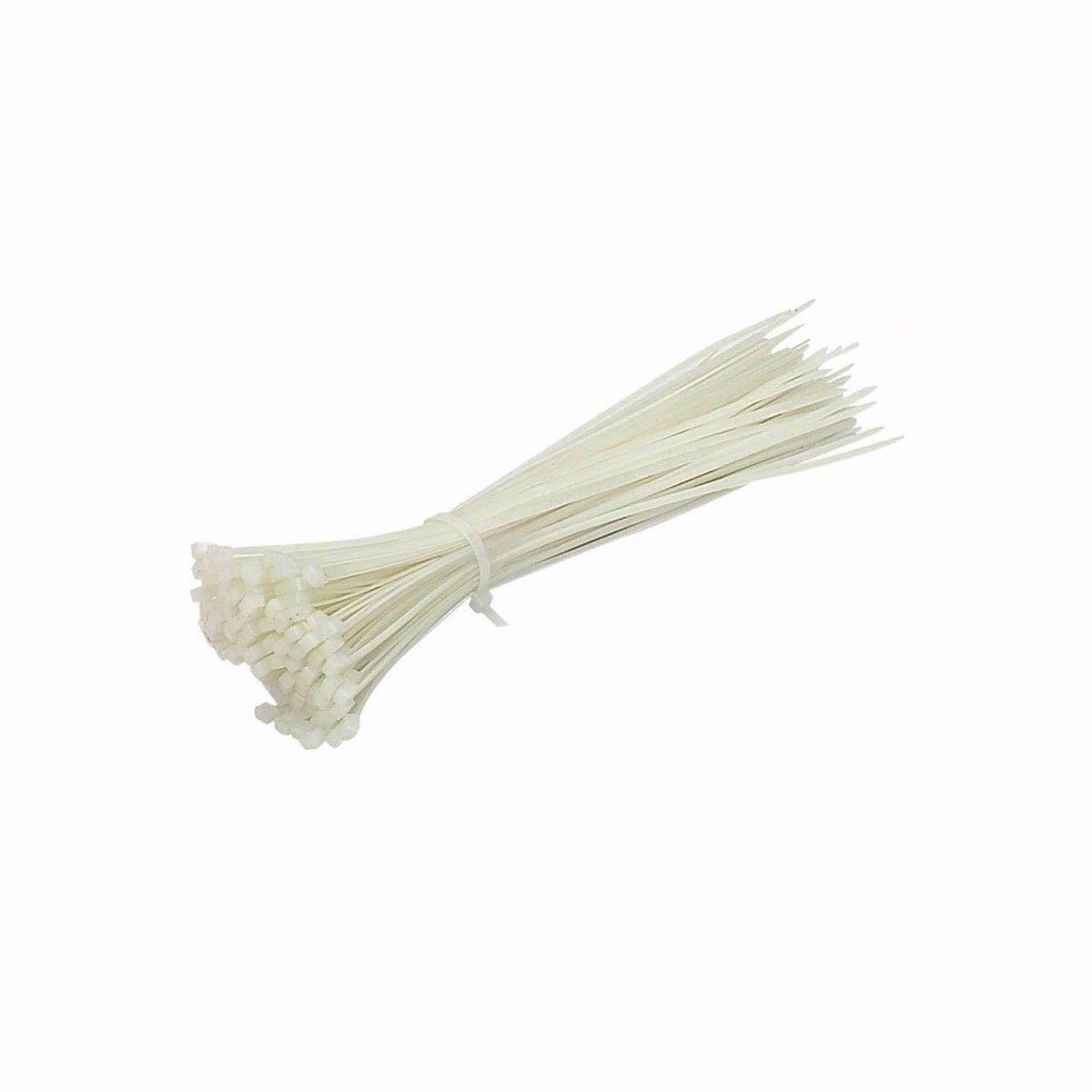 40Pack White Cable Ties 4x200mm Strong DIY Supplies