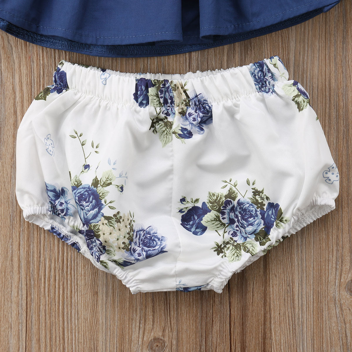 Newborn Infant Baby Girl Dress Floral Top Panties Low Clothing 0-24m