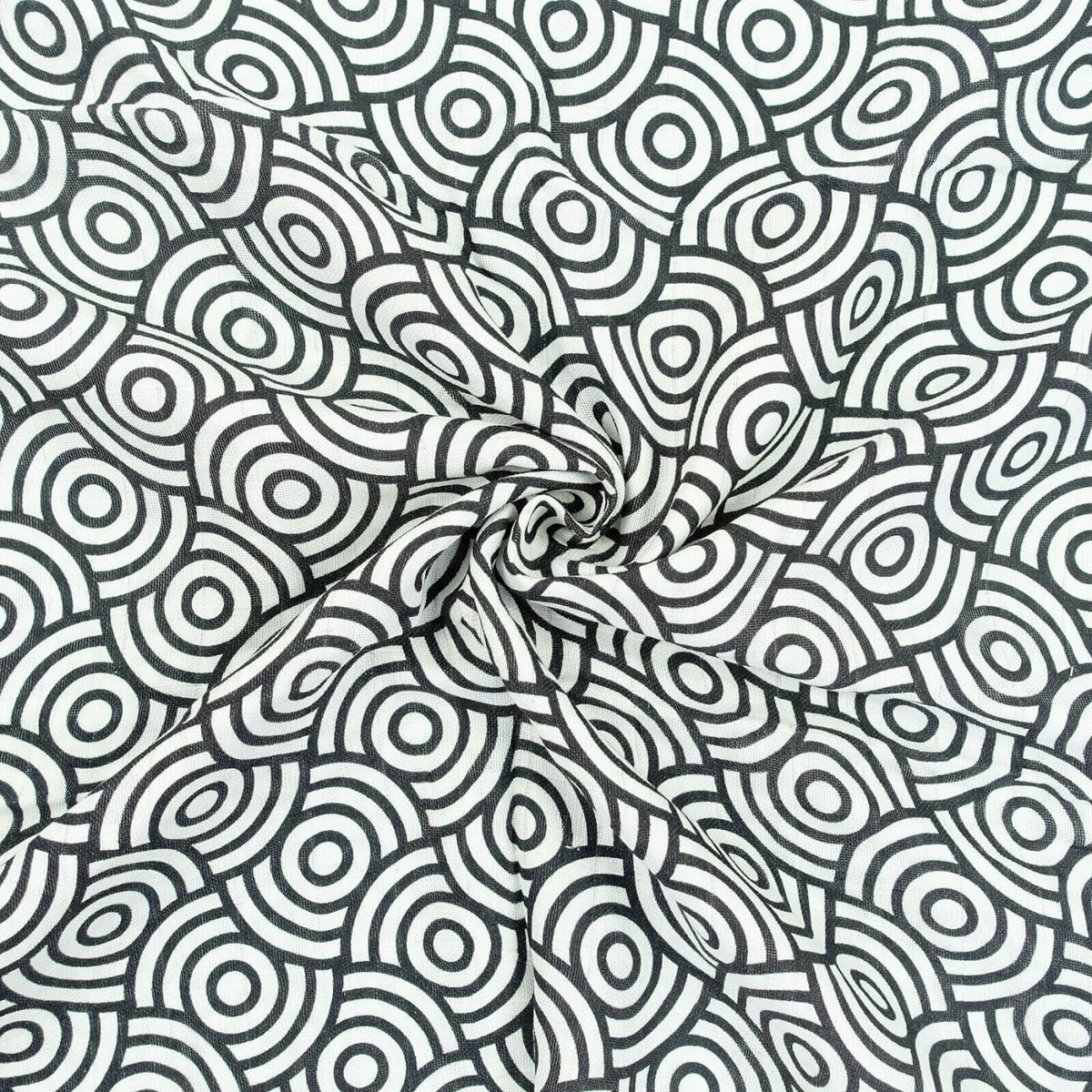 MuslinZ Bamboo/Organic Cotton Muslin Swaddle 120x120cm - Black Swirl