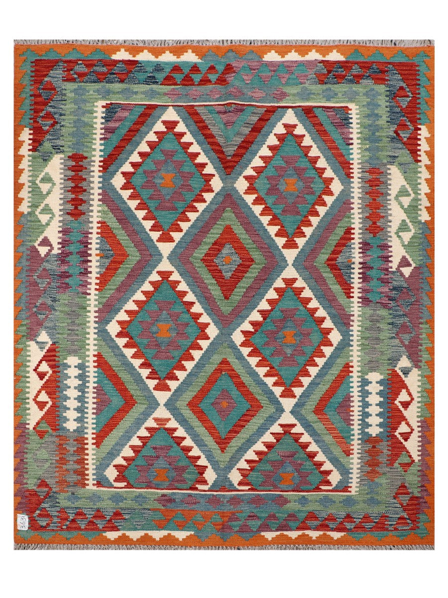 Maimana Afghanistan Kilim Rug - 199 x165 cm