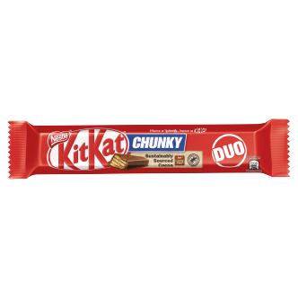 24 x Nestle Kitkat Chunky Duo Milk Chocolate Bars 64Gm