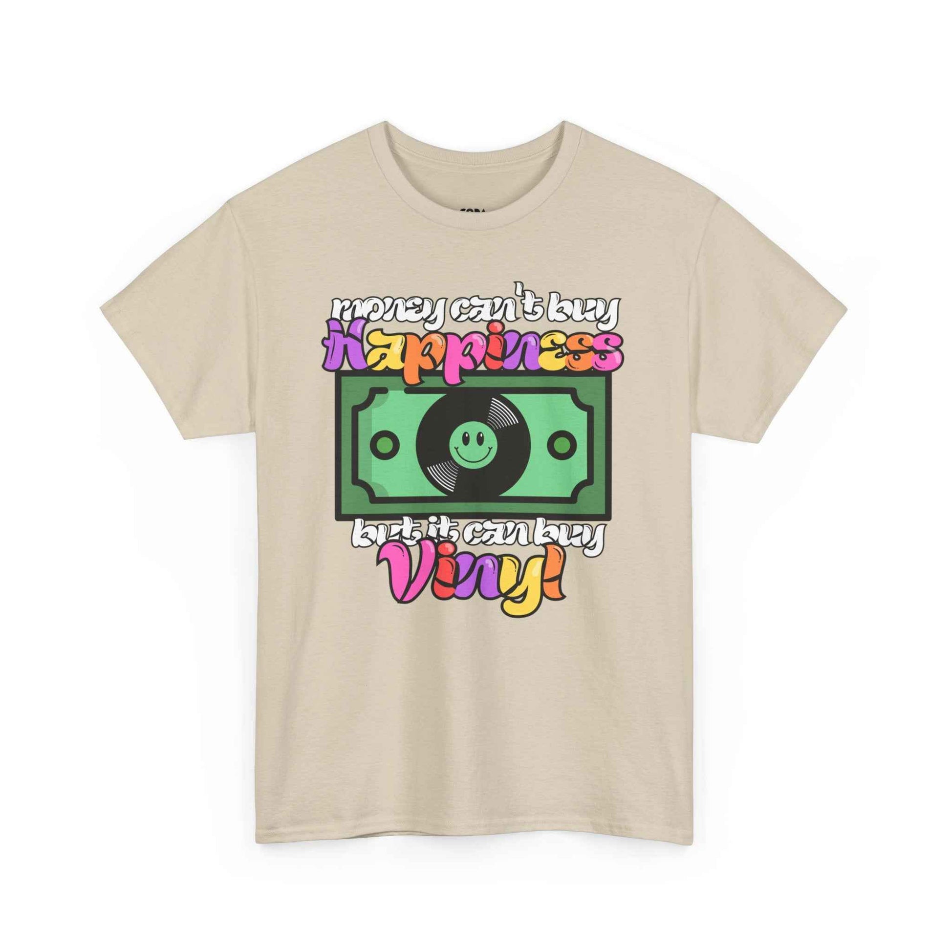 'Money can't buy happiness' Men's Vinyl T-Shirt