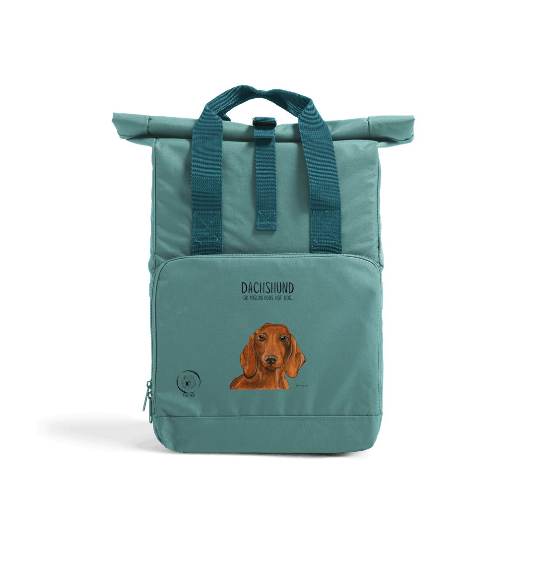 Dachshund Roll-Top Backpack – Small Dog, Big Adventure!