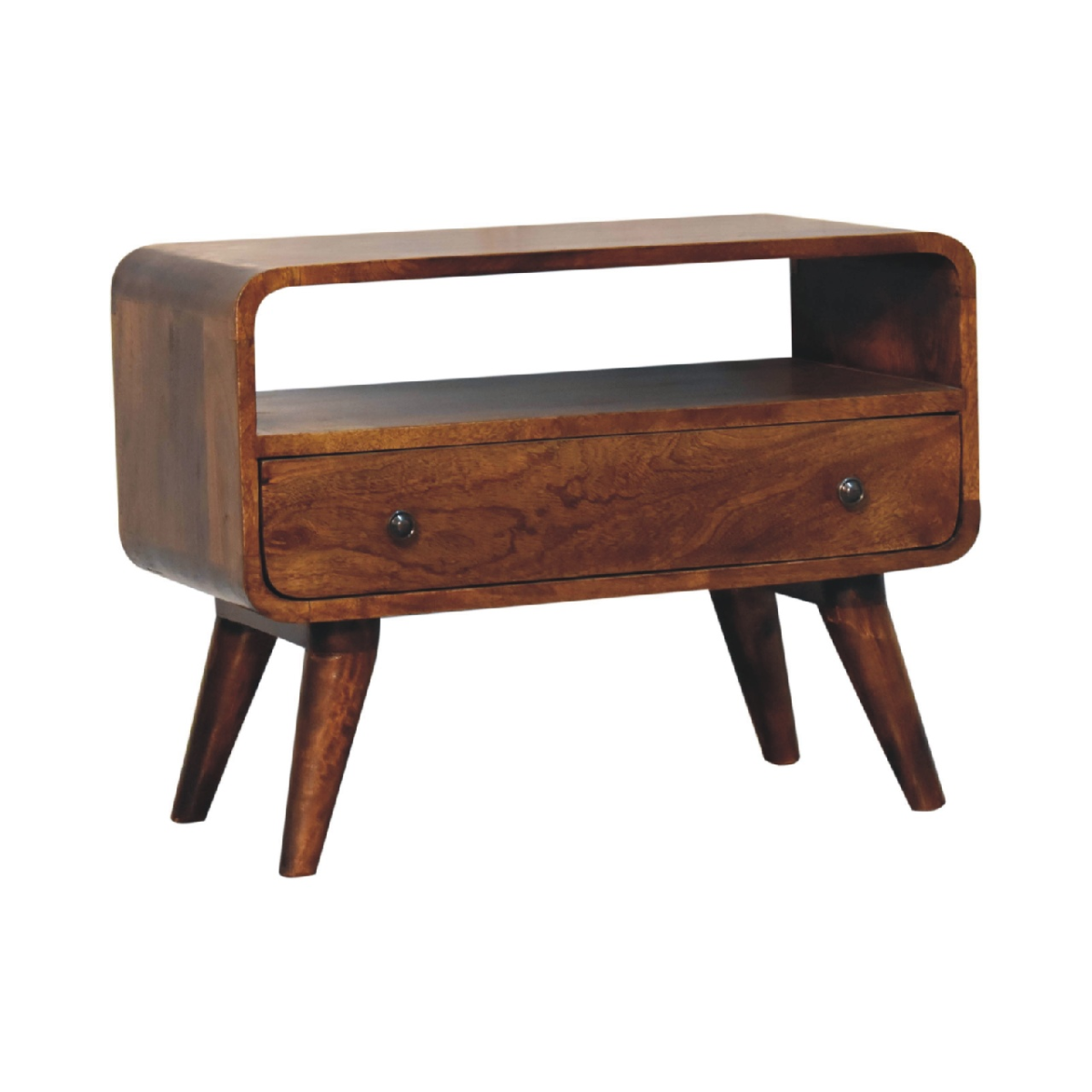 Artisan Furniture Solid Wood Mini Chestnut Curved Media Unit
