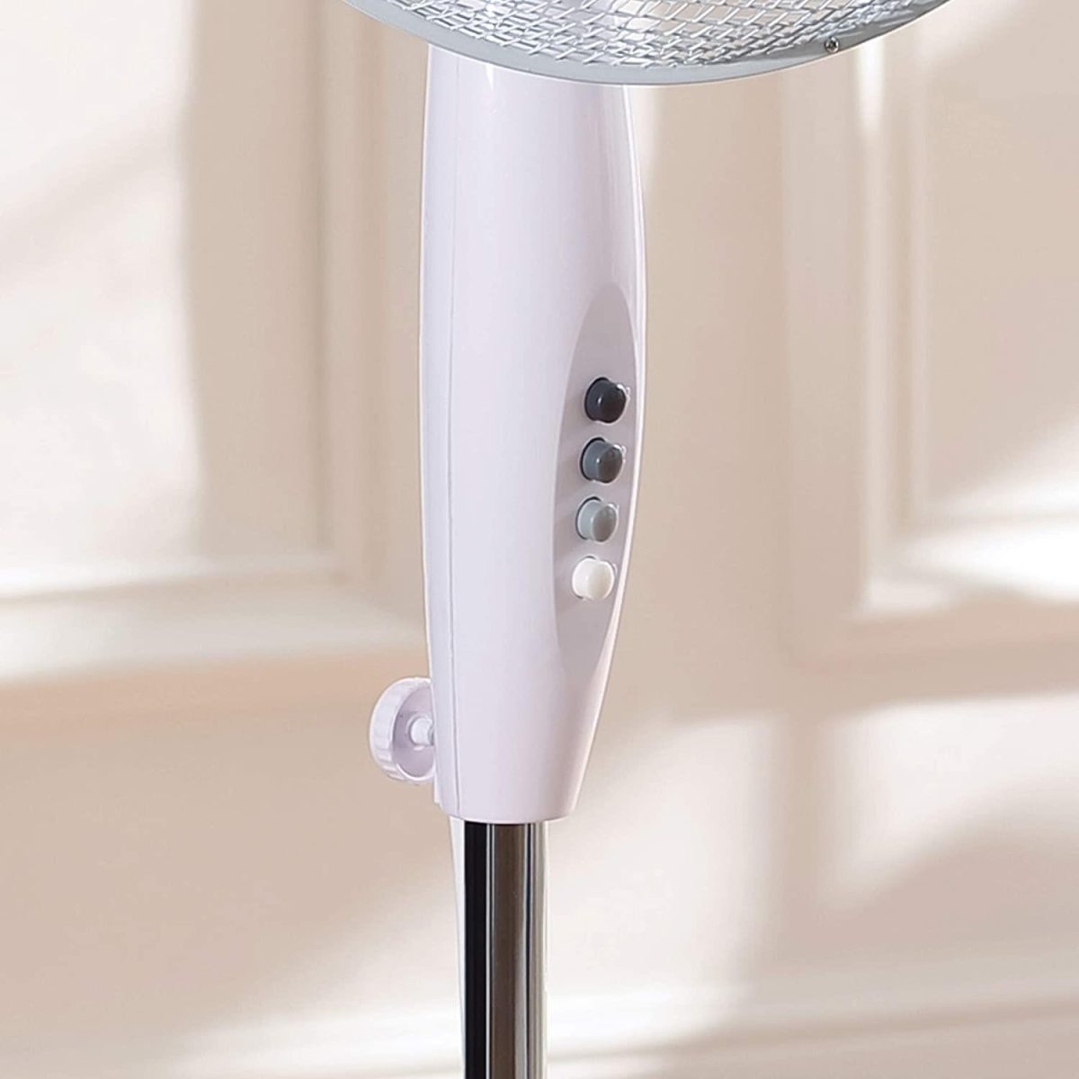 16" Fan Pedestal Stand Adjustable Height, 3 Speed Setting, Oscillating(White)