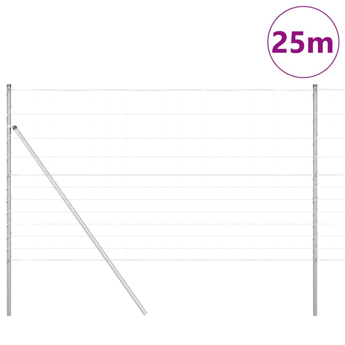 vidaXL Field Fence 1.4x25 m Galvanised Steel
