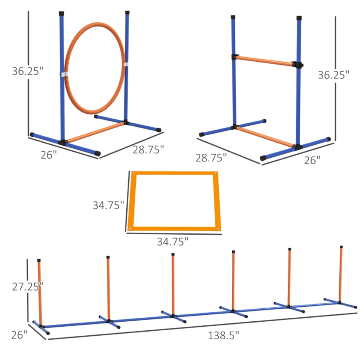 Dog agility training equipment