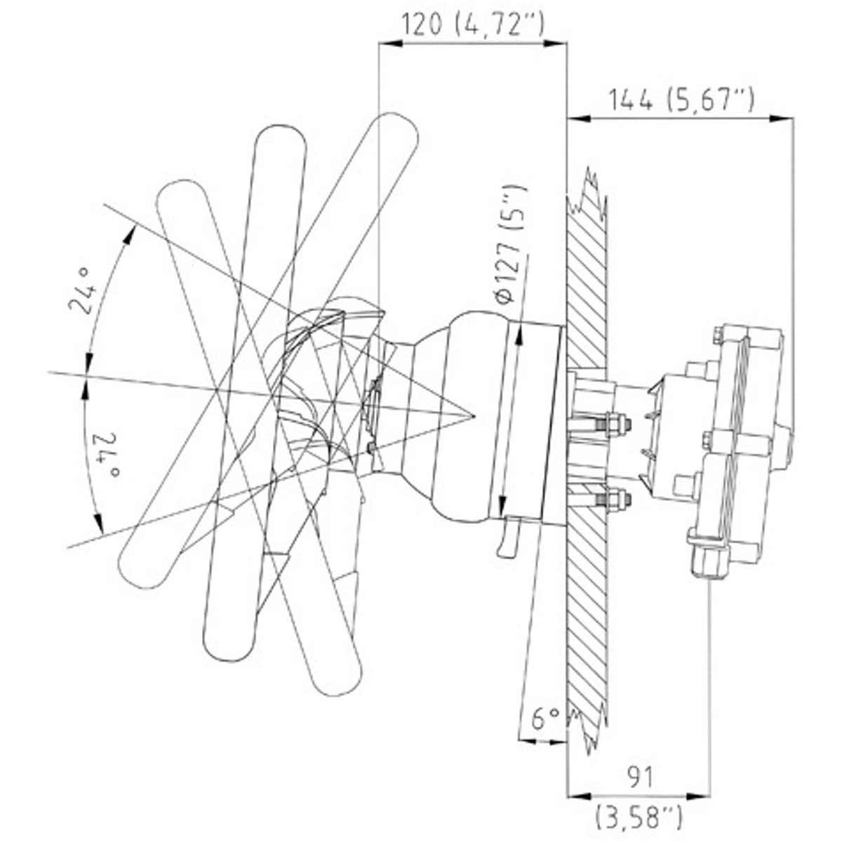 Ultraflex Fast Connect Non Return Tilt Steering Helm 4-T83NRFC