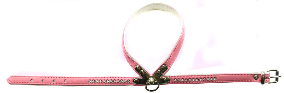 Nobby Double Backed Swarovski Crystal Harness Fuchsia 50cm