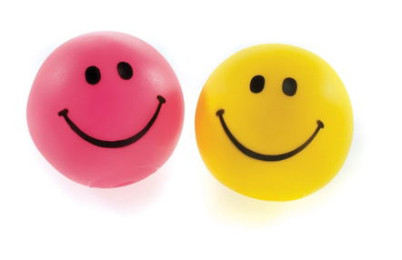 Classic Vinyl Smile Ball Dog Toy Assortment 60mm