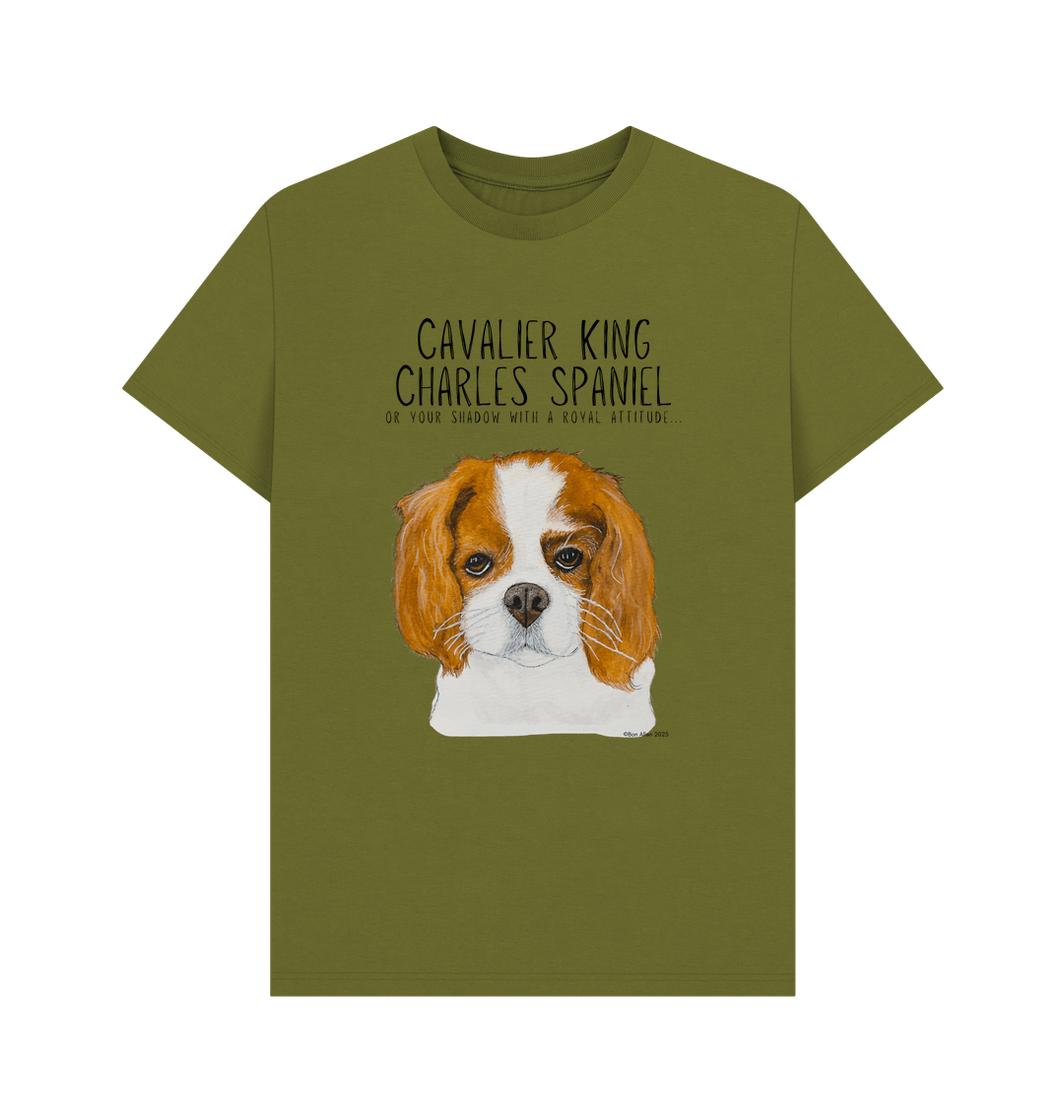Obey the Crown: Sustainable Men’s T-Shirt Featuring Your Regal Shadow (Cavalier Style)