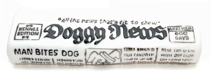 Classic Vinyl Newspaper Dog Toys 180mm - Case of 12