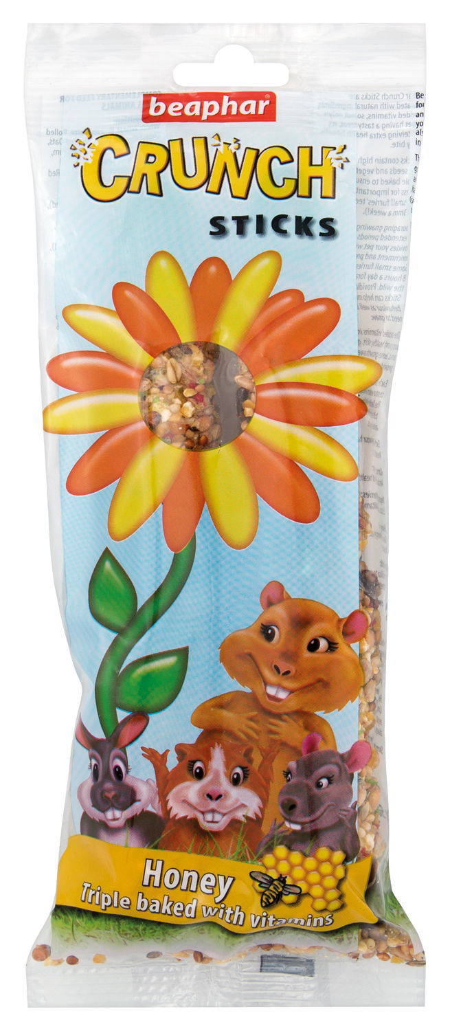Beaphar Small Animal Crunch Sticks Honey & Vitamins 2pk