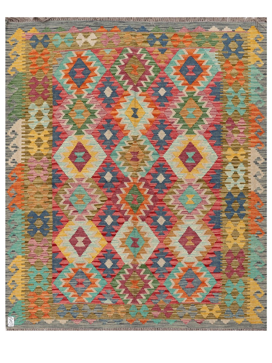 Maimana Afghanistan Kilim Rug - 195 x162 cm