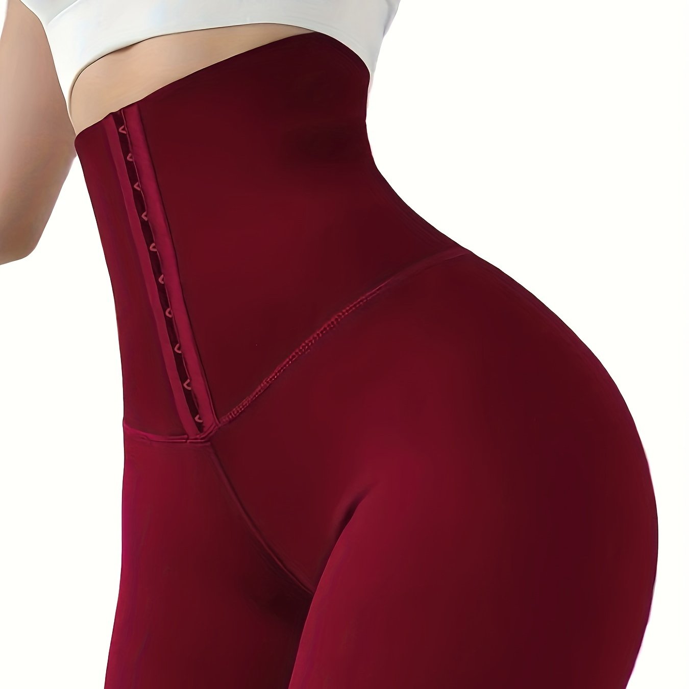 High-Waist Tummy Control Leggings - Butt Lifting Skinny Jeans for Women | Double-Breasted Button Closure