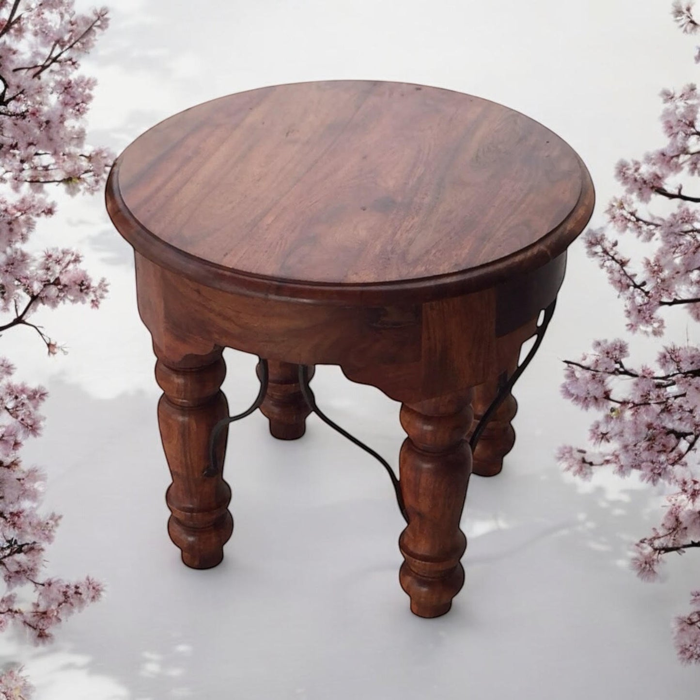 60CM WOODEN ROUND TABLE