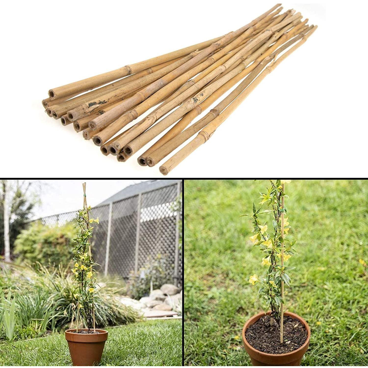 10 x 4FT Bamboo Canes Sticks 120cm