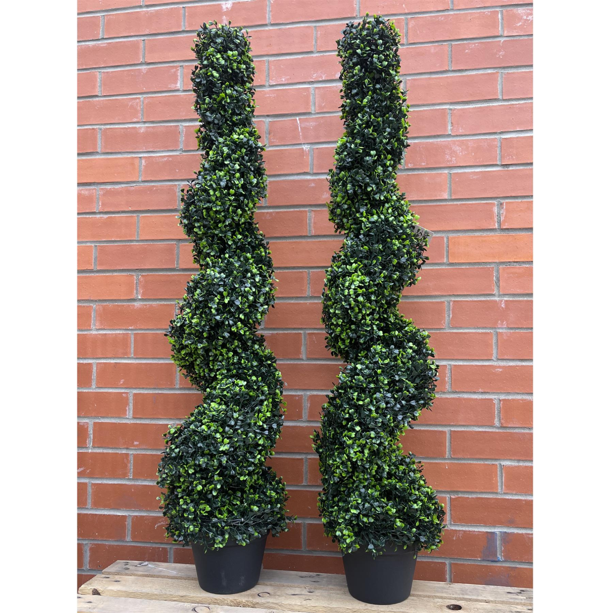 120cm Artificial Natural Boxwood Spiral Topiary