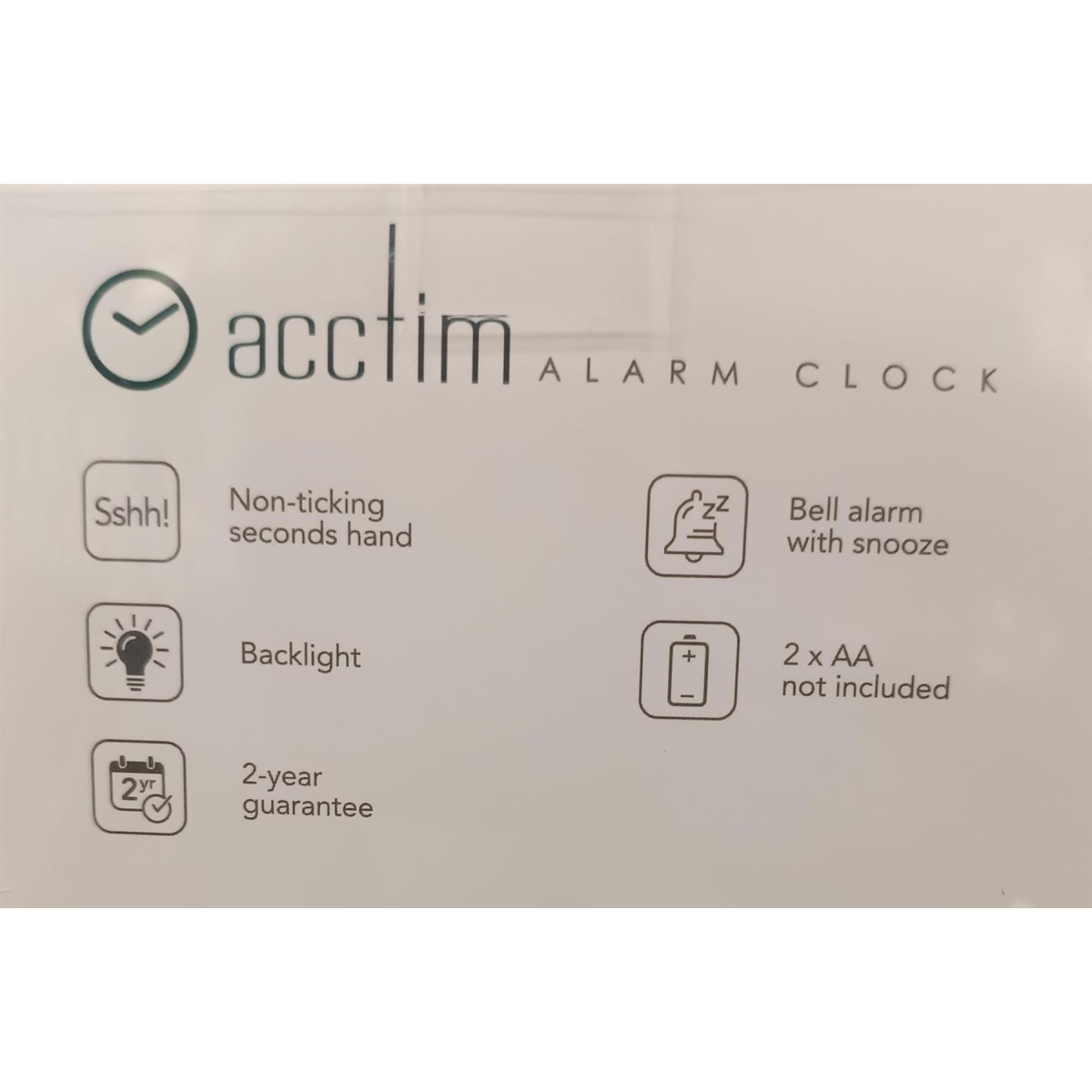 Acctim Parker Alarm Clock in Black - 16463