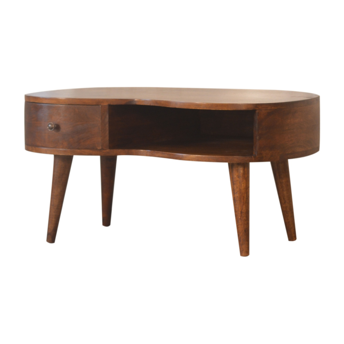 Artisan Furniture Solid Wood Chestnut Wave Coffee Table