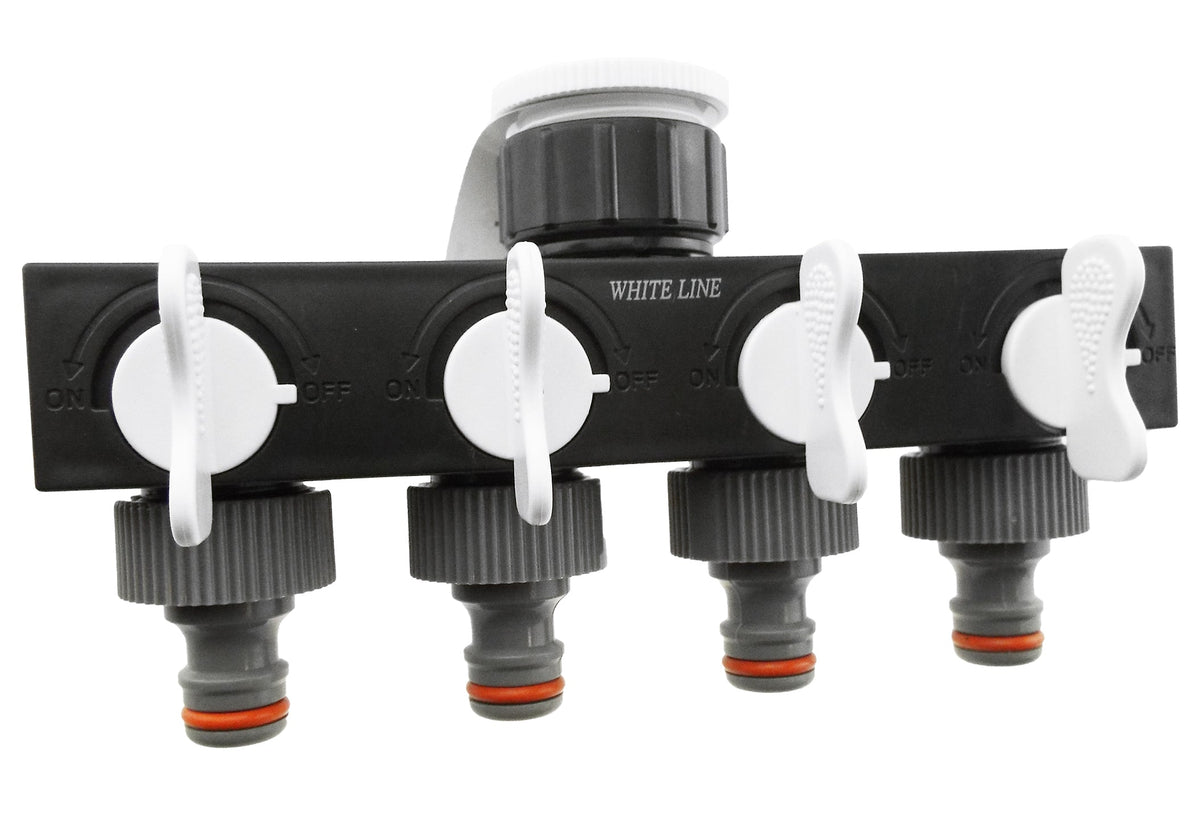 4-Way Splitter with Valves WL