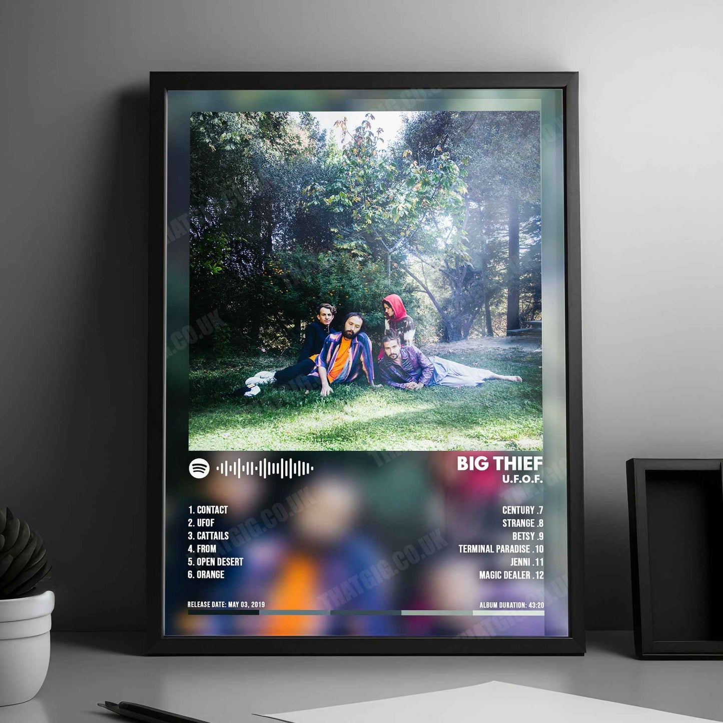 Big Thief "U.F.O.F." Album Cover Poster - with Complete Tracklist