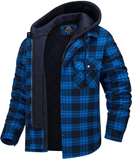 The Winter Layer – Men’s Plaid Hooded Padded Coat