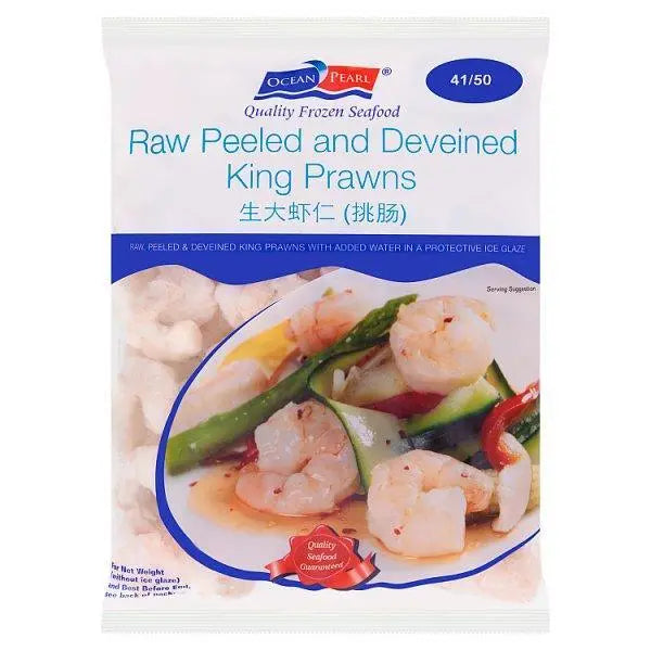 Ocean Pearl 41/50 Raw Peeled and Deveined King Prawns 800g