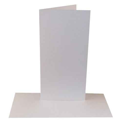 50 Pack DL White Card Blanks & Envelopes – 300gsm - Stella Weds®