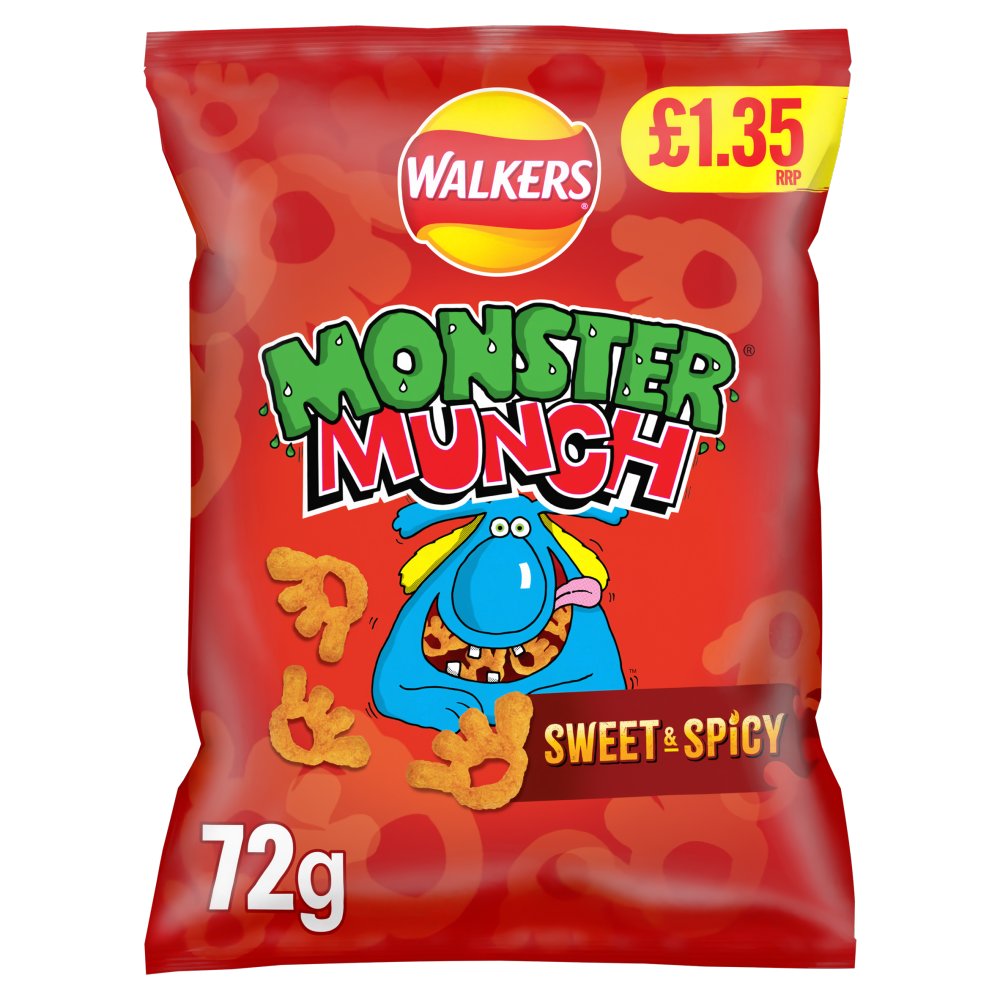 18 x Monster Munch Sweet & Spicy - 72GM
