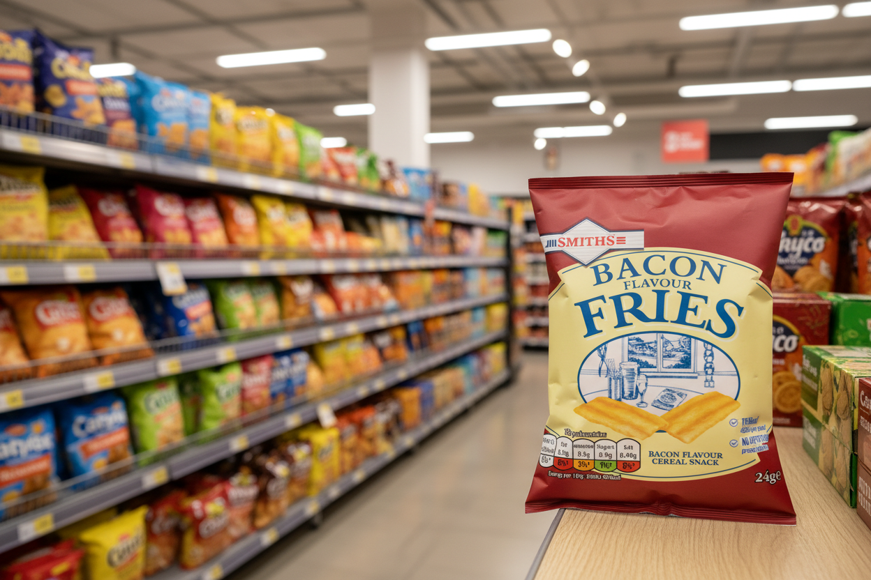 96 x Smiths Fries Bacon Snacks Crisps 24G