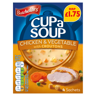 9 x Batchelors Cup A Soup Chicken & Veg With Croutons - 110G
