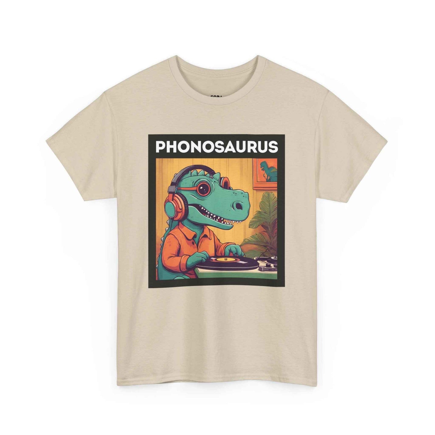 'Phonosaurus' Men's Vinyl T-Shirt