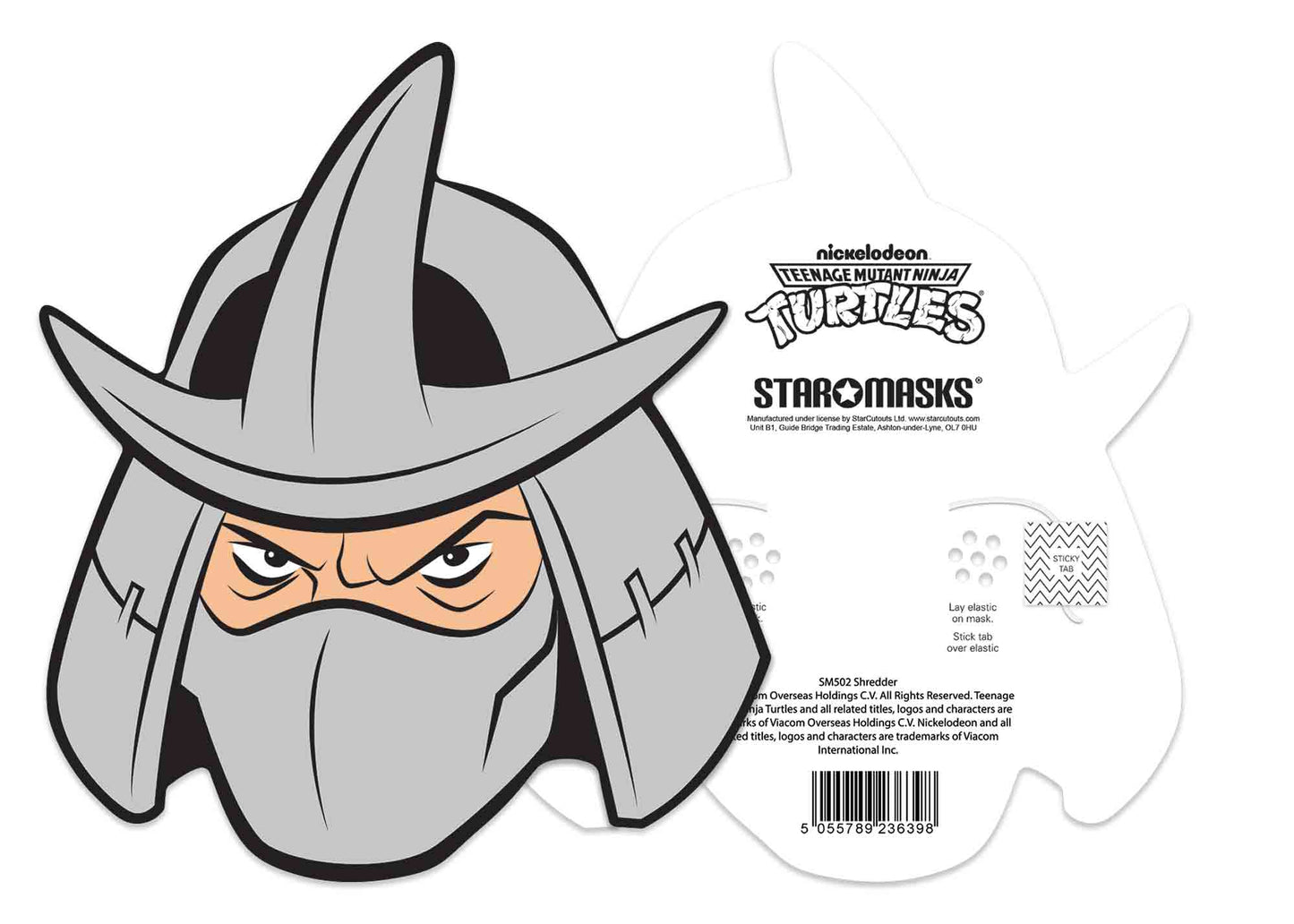 SM502 Shredder Mask Teenage Mutant Ninja Turtles Single Cardboard Face Mask