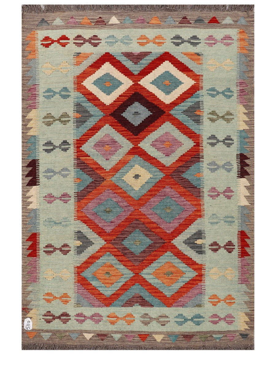 Maimana Afghanistan Kilim Rug - 184 x124 cm