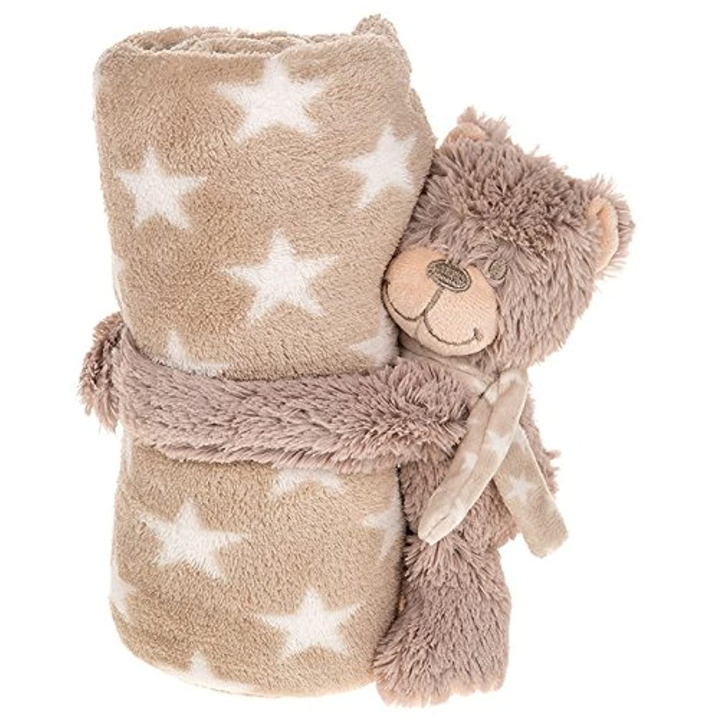 BEAUTIFUL CUDDLETIME BROWN TEDDY SOFT BABY BLANKET 105cm x 83cm NEW & BOXED