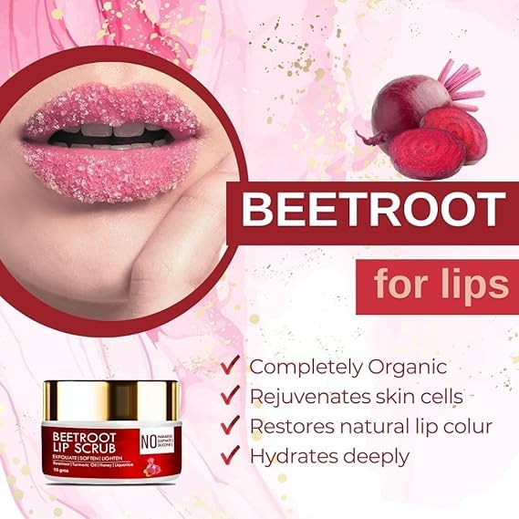 Beetroot Lip Balm for Lightening Dark Lips & Healing Dryness