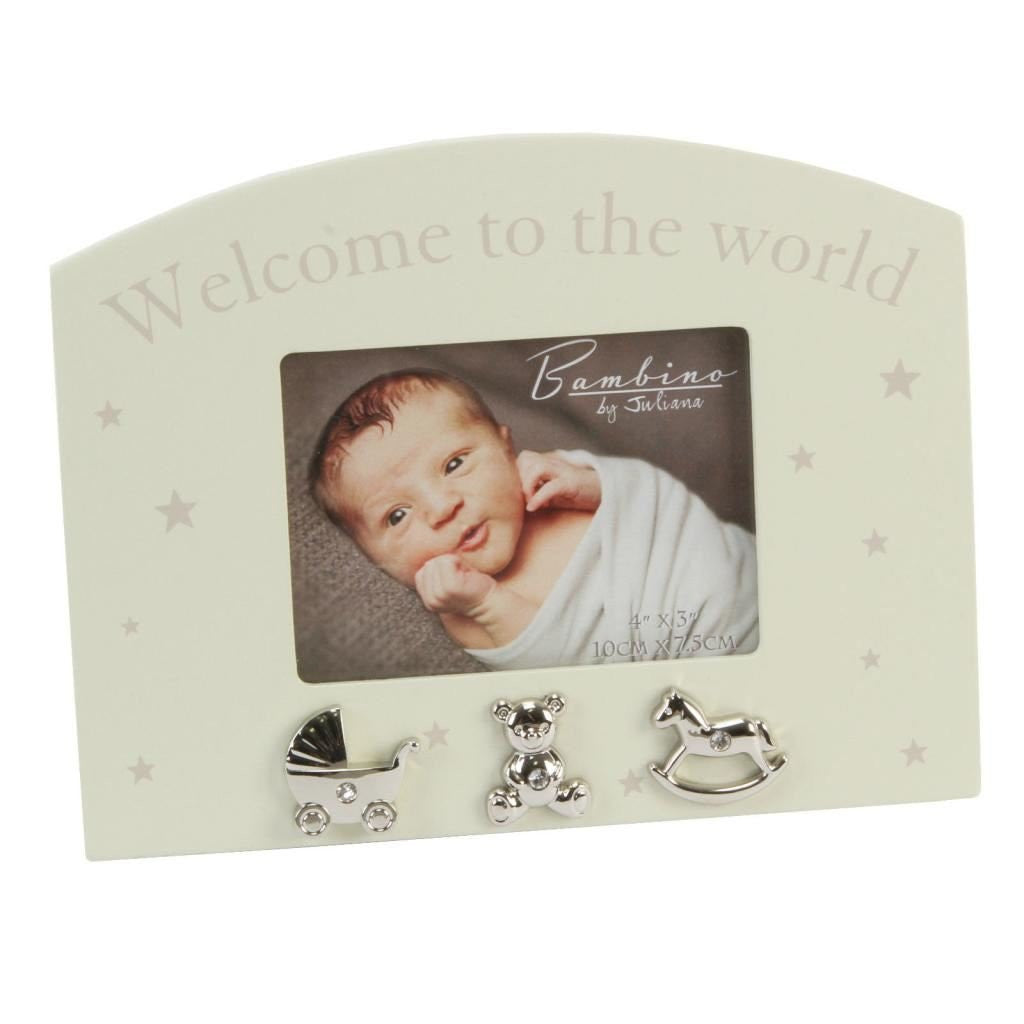 Bambino By Juliana Photo Frame - Welcome to the World - 5" x 3" - CG338 - New