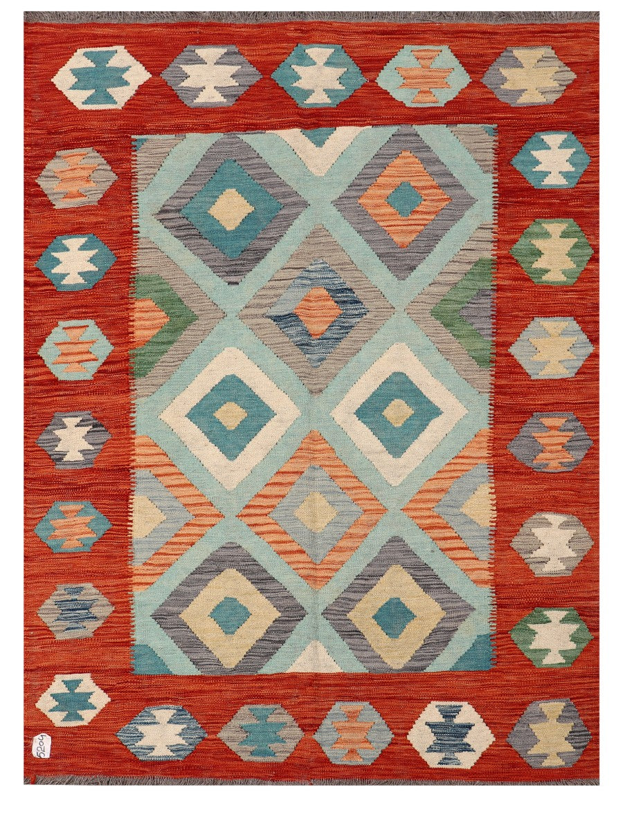 Maimana Afghanistan Kilim Rug - 191 x142 cm